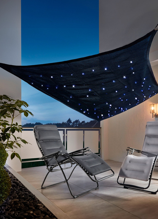 - LED-Sonnensegel, in Farbe SCHWARZ-BLAU, in Ausführung Rechteckig, 300x200 cm Ansicht 1