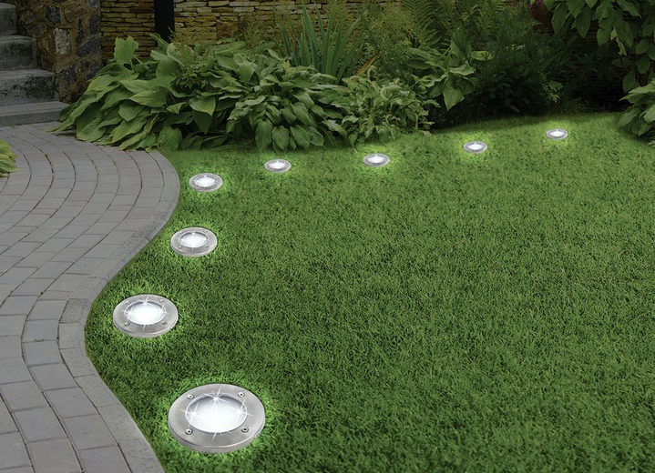 Garten - Bell + Howell Disk-Lights, in Farbe SILBER, in Ausführung 4er-Set Ansicht 1