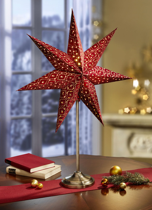 - Sternleuchter aus Papier, in Farbe BORDEAUX