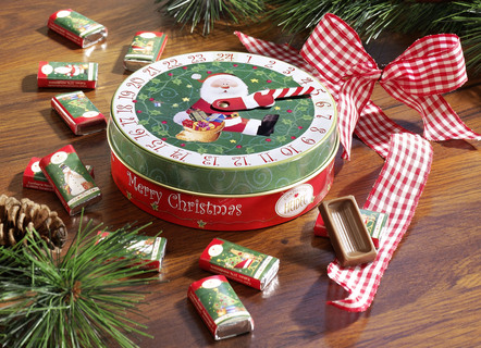 Adventskalender-Dose mit beweglichem Zeiger