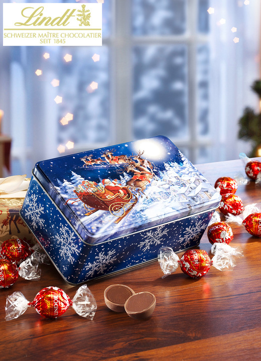 - Gebäckdose Weihnachts-Schlitten von Lindt, in Farbe  Ansicht 1