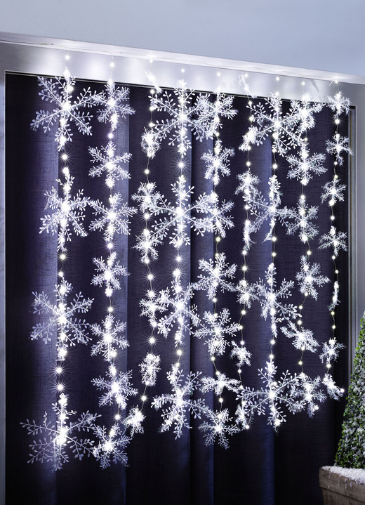 - LED-Vorhang Schneeflocke, in Farbe WEISS