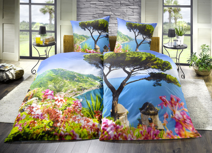 - Partner-Bettwäsche mit Landschaftspanorama, 4-teilig, in Farbe BUNT