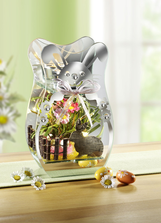 Oster-Geschenkideen - Teelichthalter aus Glas, in Farbe BUNT