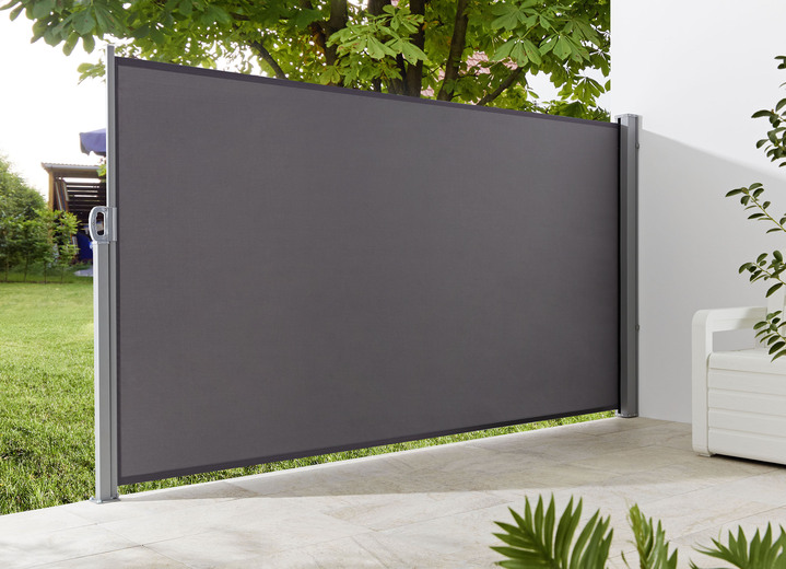 Garten - Seitenmarkise mit Gestell aus Aluminium und Stahl, in Farbe ANTHRAZIT Ansicht 1