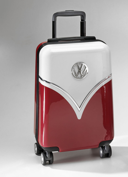 - Handgepäck-Koffer mit 4 Doppelrollen, in Farbe ROT-WEISS