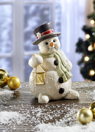 Schneemann mit Laterne aus dem Hause Goebel