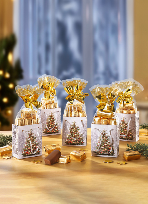 Weihnachtliche Geschenkideen - Weihnachtsbaum-Tütchen, 5er-Set, in Farbe BUNT Ansicht 1