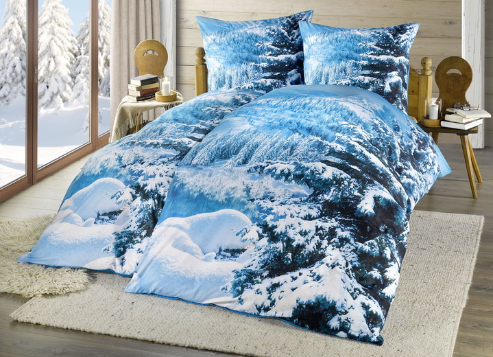 - Renforcé Bettwäsche-Garnitur mit Reißverschluss, in Größe 111 (40x80 cm + 135x200 cm) bis 112 (80x80 cm + 135x200 cm), in Farbe BLAU