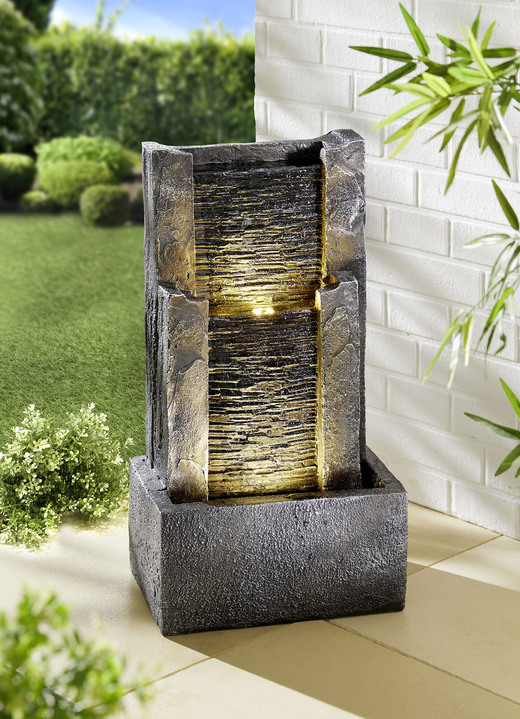 Wohnaccessoires - Wasserwand Fendi mit LED-Beleuchtung, in Farbe GRAU