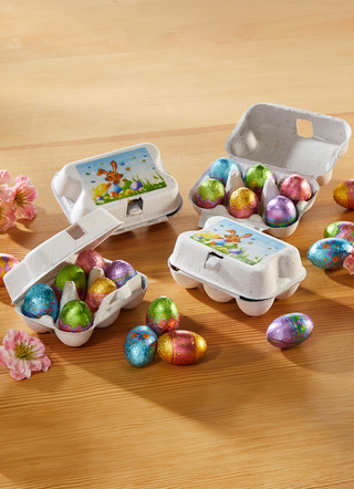 Geschenk-Set mit lustigem Hasenmotiv, 4er-Set
