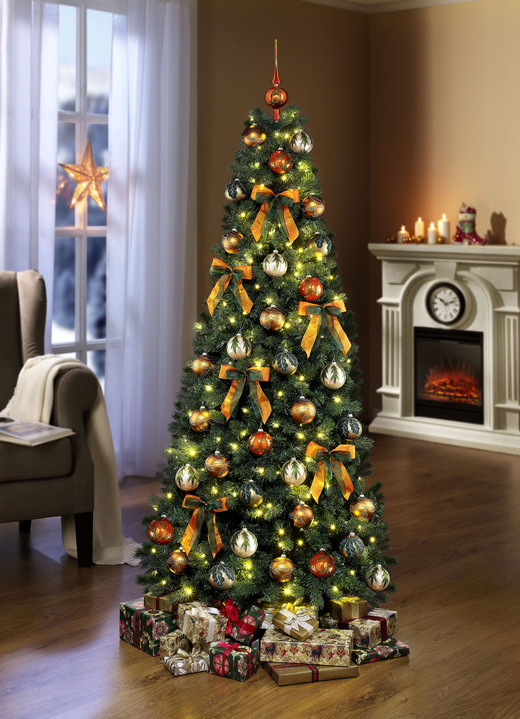 - Festlicher Weihnachtsbaumschmuck, in Farbe ORANGE, in Ausführung Baumspitze Ansicht 1