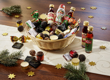 Beschwipster Weihnachtskorb