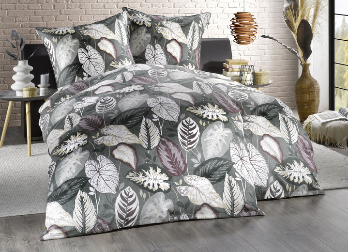 - Mako-Satin Bettwäsche-Garnitur von Irisette, in Größe 112 (80x80 cm + 135x200 cm) bis 115 (80x80 cm + 155x220 cm), in Farbe GRÜN
