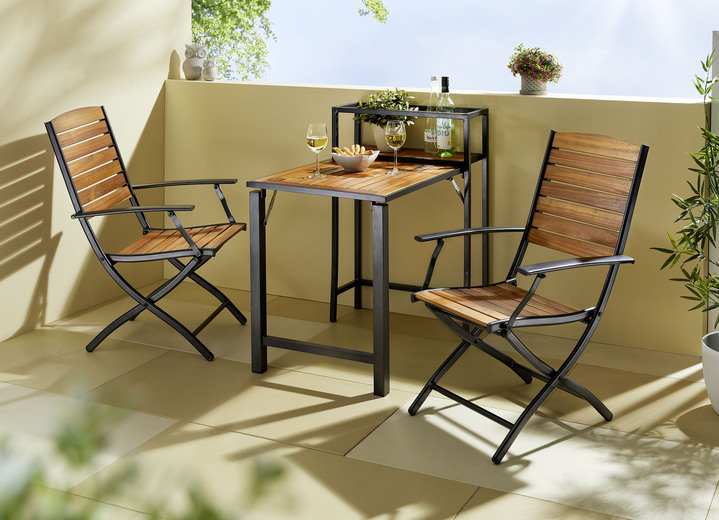 BalkonMöbel Santorin II aus geöltem Akazienholz Gartenmöbel BADER