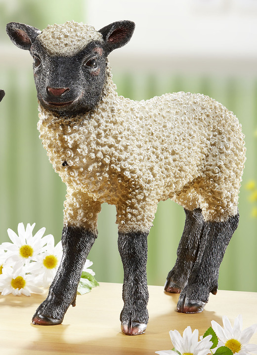- Schäfchen aus Polyresin, in Farbe WEISS-SCHWARZ, in Ausführung Schäfchen Mama Ansicht 1