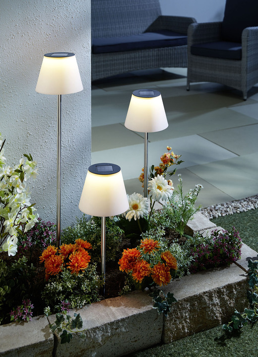 Gartenbeleuchtung - Gartensteckleuchte Solini mit Erdspieß, in Farbe WEISS Ansicht 1