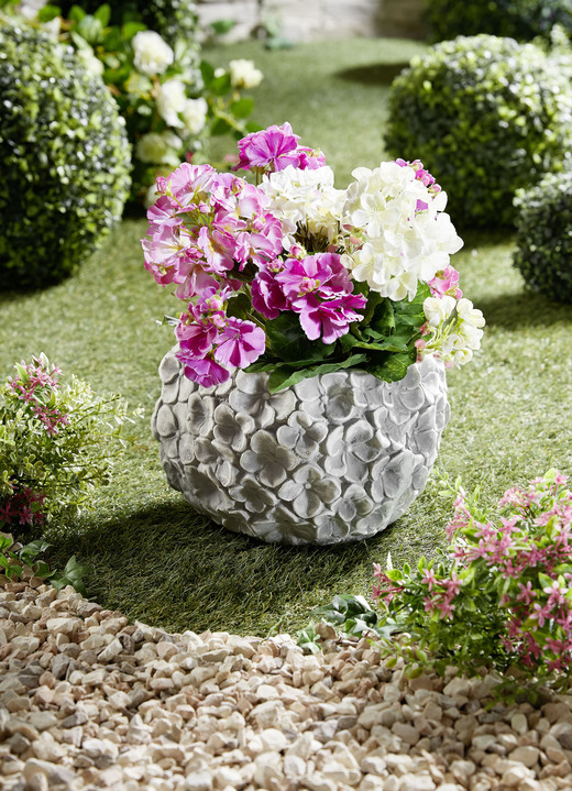 Blumentöpfe & Pflanzgefäße - Pflanztopf aus Steinguss, in Farbe GRAU