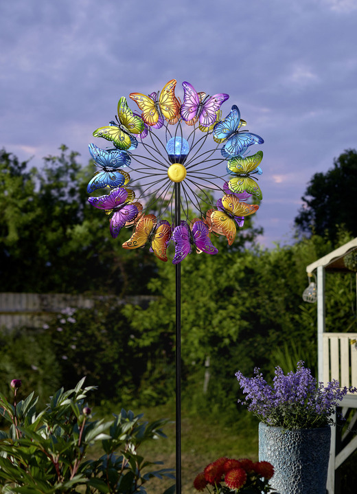 - Solar-Windrad aus Metall, in Farbe BUNT