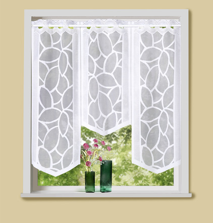 Fensterbehang  mit Stangendurchzug, 3-teilig