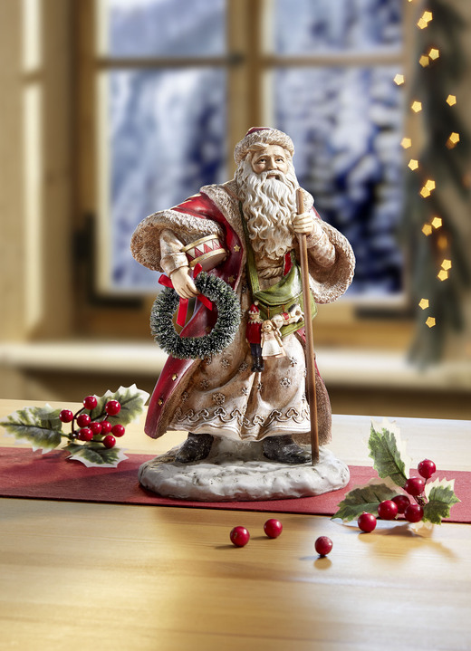 - Weihnachtsmann mit Stab, in Farbe ROT-WEISS