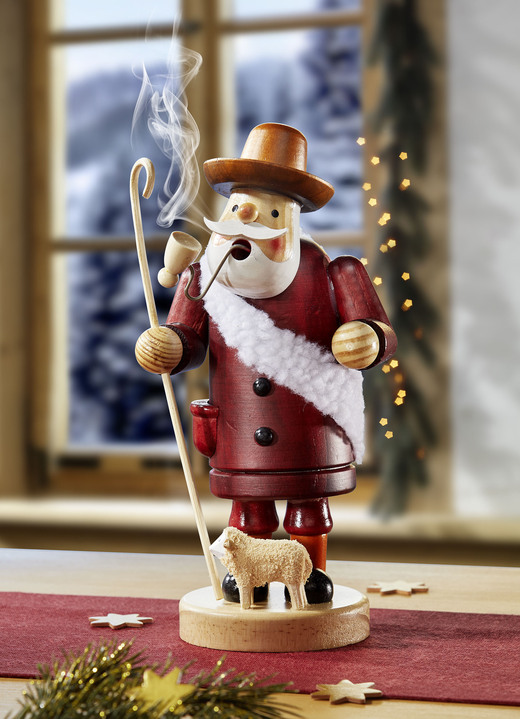 Weihnachtliche Geschenkideen - Räuchermännchen aus Holz, in Farbe NATUR-BRAUN