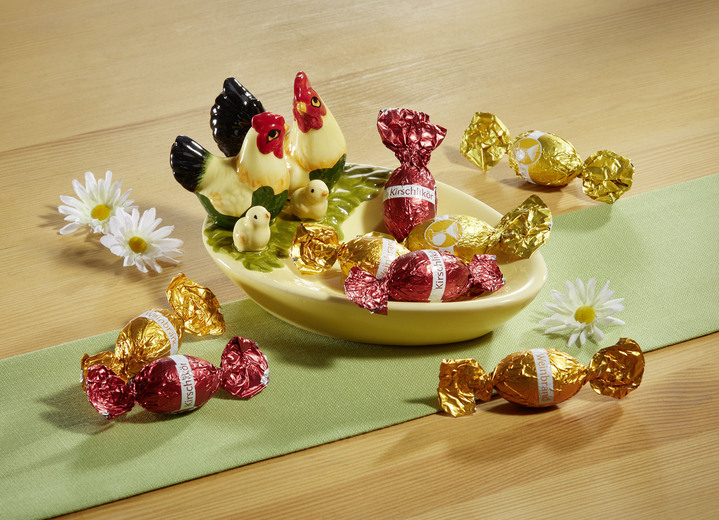 Ostern - Dekoschale aus Keramik mit süßer Füllung, in Farbe  Ansicht 1