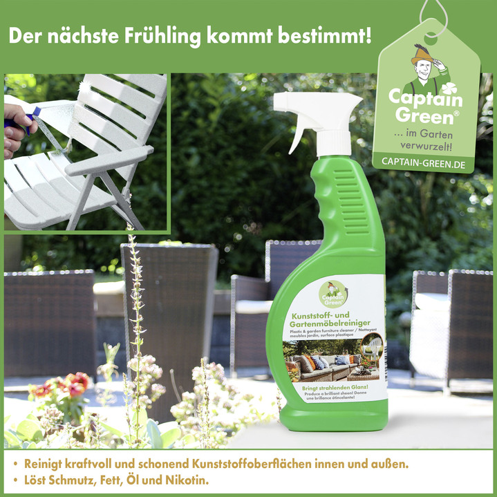 Gartenpflege - Captain Green Kunststoff- und Gartenmöbelreiniger, in Farbe GRÜN