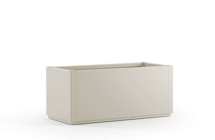 Blumentöpfe und Pflanzgefäße - Pflanzkasten aus recyceltem Polypropylen, in Farbe WEISS, in Ausführung Ohne Spalier, breit Ansicht 1