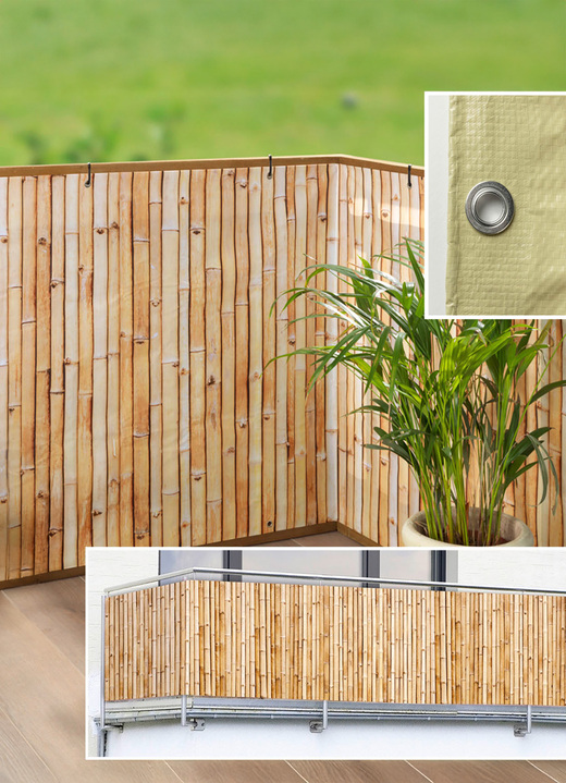 Sichtschutz - Balkon-Sichtschutz in Bambus-Optik , in Farbe BRAUN Ansicht 1