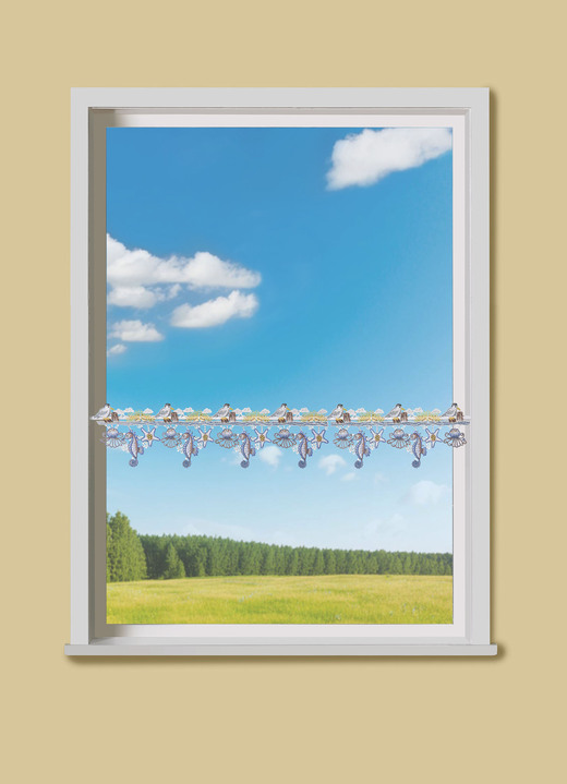 Plauener Spitze - Stangendekoration aus echter Plauener Spitze, in Größe 628 (H18xB48 cm) bis 654 (H18xB96 cm), in Farbe BUNT Ansicht 1