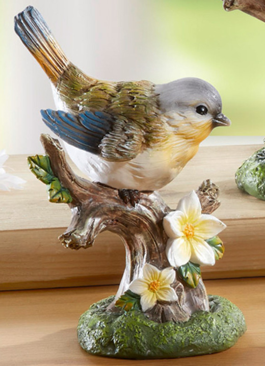 Figuren - Vögel auf Zweig, in Farbe BUNT, in Ausführung Vogel auf Ast, im 2er-Set Ansicht 1