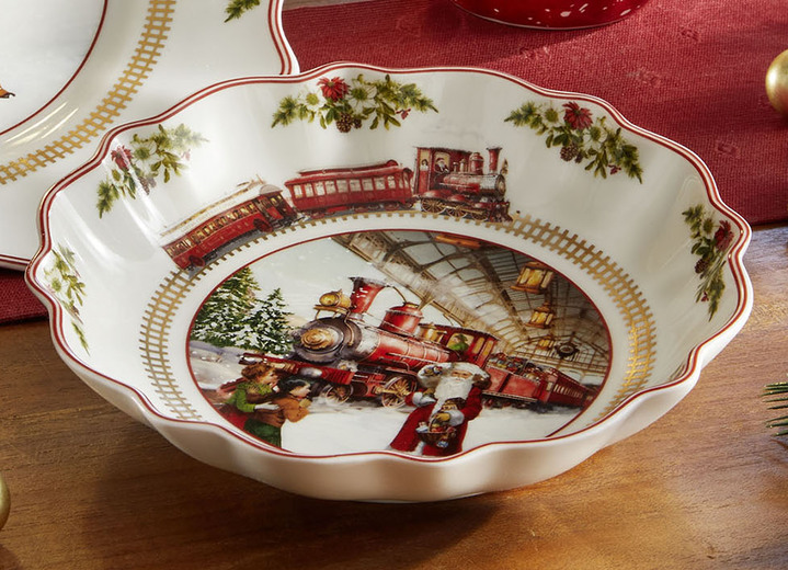 Weihnachten - Porzellan-Jahresartikel 2025 von Villeroy & Boch, in Farbe WEISS-ROT, in Ausführung Jahresschale 2025 Ansicht 1