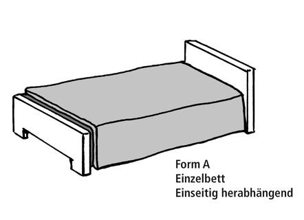 Aufwendig versteppte Tagesdecke mit Bandeinfassung
