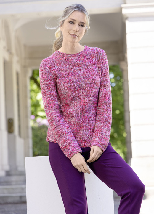 RABE - Pullover mit Reiskornstruktur, in Größe 036 bis 050, in Farbe PINK-MULTICOLOR Ansicht 1