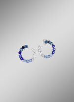 Ohrstecker mit synth. Zirkonia in Weiß und Blautönen 