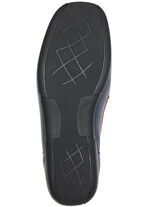 ELENA EDEN Slipper mit dekorativer Spange BLAU-WEISS-ROT