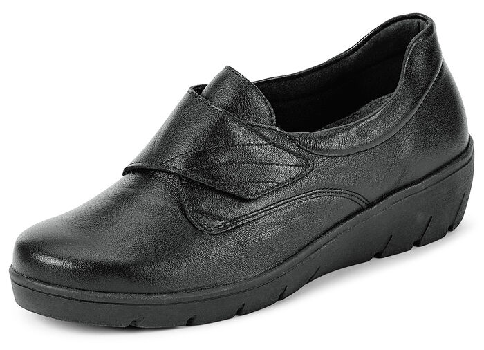 Slipper mit verstellbarem Klettverschluss SCHWARZ