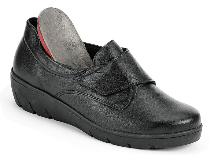 Slipper mit verstellbarem Klettverschluss SCHWARZ