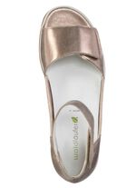 Waldl&auml;ufer Sandale mit herausnehmbarem Lederfu&szlig;bett ANTIKGOLD