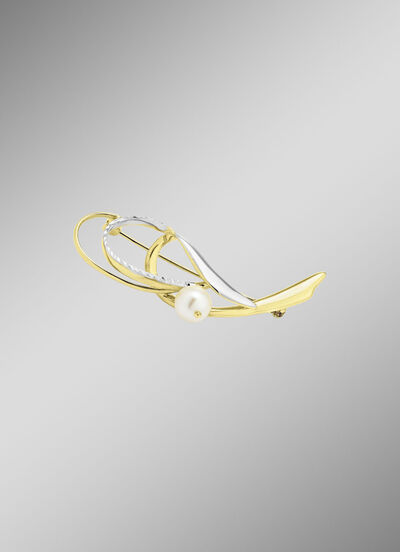 Edle Eleganz: Anstecknadel mit Süßwasser-Zuchtperle 
