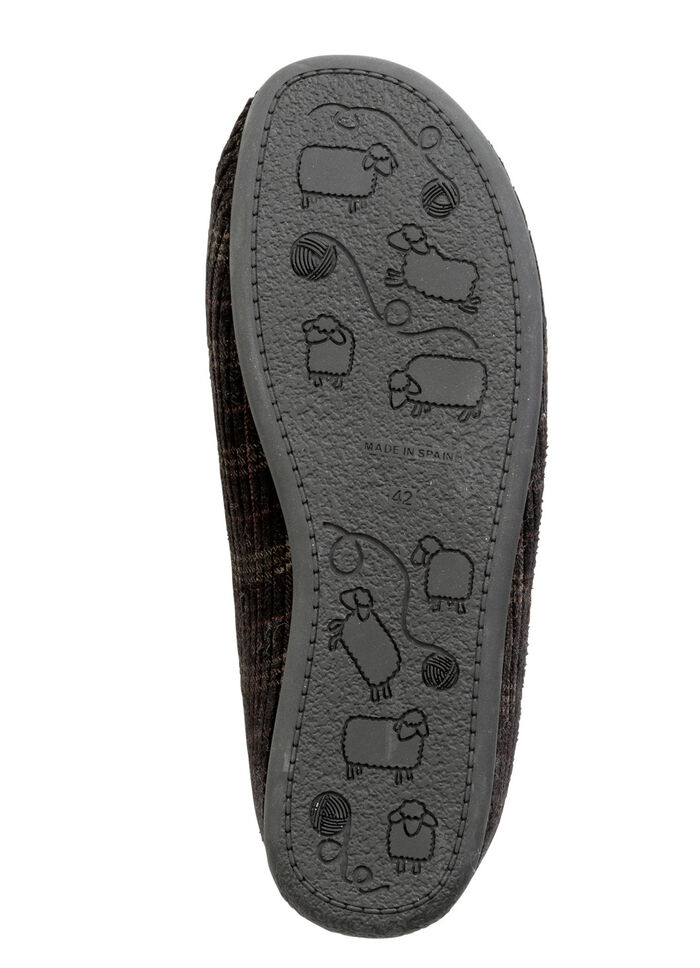 Textil-Pantoffel mit herausnehmbarem Fußbett SCHWARZ
