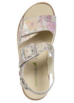 Waldl&auml;ufer, bequeme Damen-Sandaletten, Weite K, mit herausnehmbarem Fu&szlig;bett ROS&Eacute;-BUNT