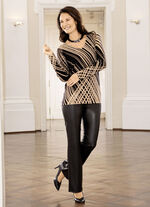 Hose mit ausgestellter Fu&szlig;weite SCHWARZ