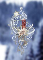 Fensterbild Kerze mit Sternenschweif 