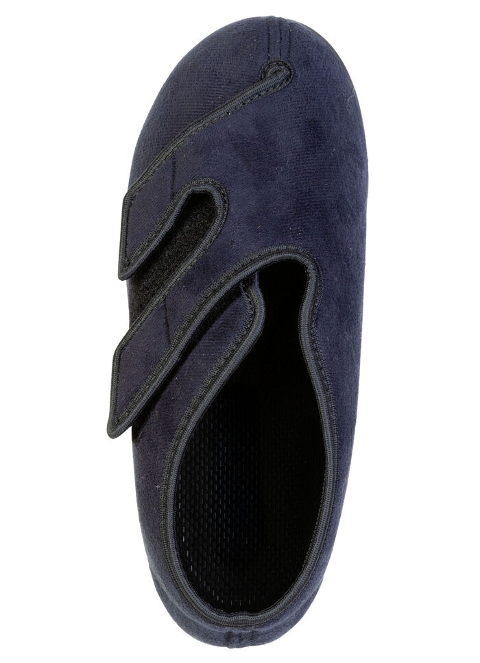 Bequeme Damen-Klettschuhe, Weite H, mit herausnehmbarem Fußbett SCHWARZ