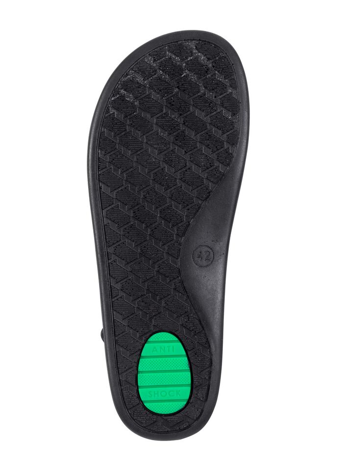 Sandale mit Kontrastn&auml;hten 