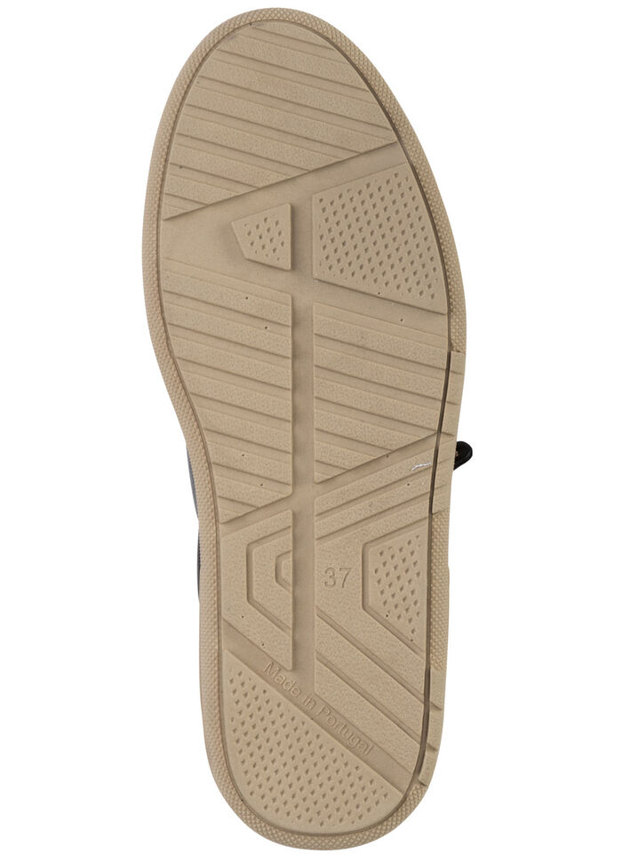 ELENA EDEN Schnürschuh  mit Velour-Besatz SCHWARZ-BEIGE