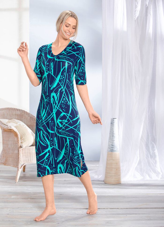 Hauskleid mit V-Ausschnitt 