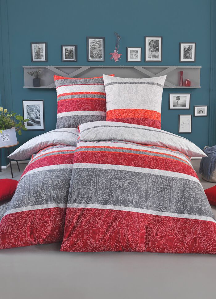 Biber Bettw&auml;sche-Garnitur aus 100% Baumwolle 